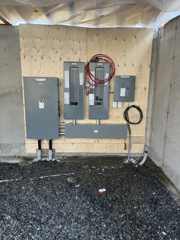Electrical panels in equipment room