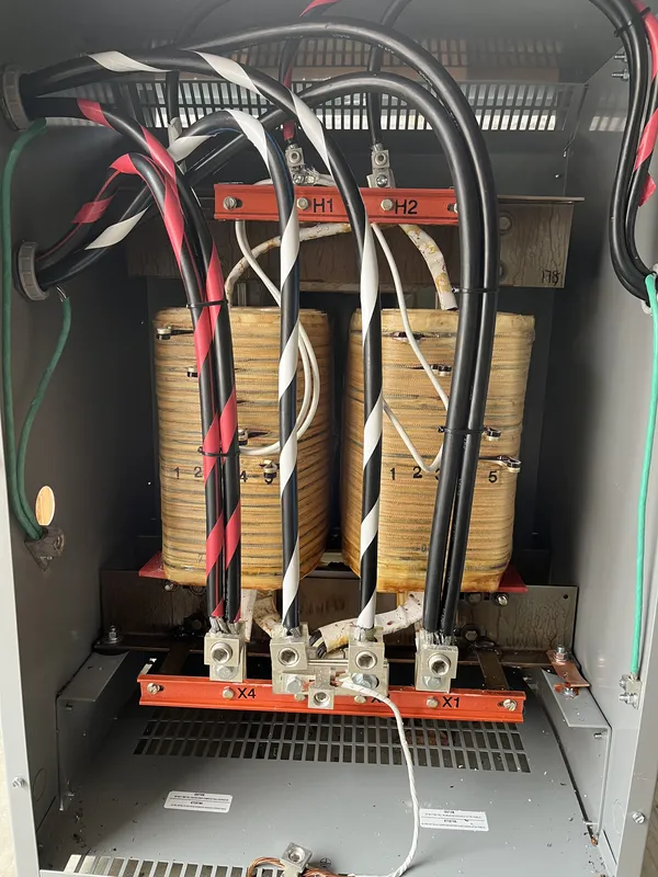 Interior wiring of electrical panel